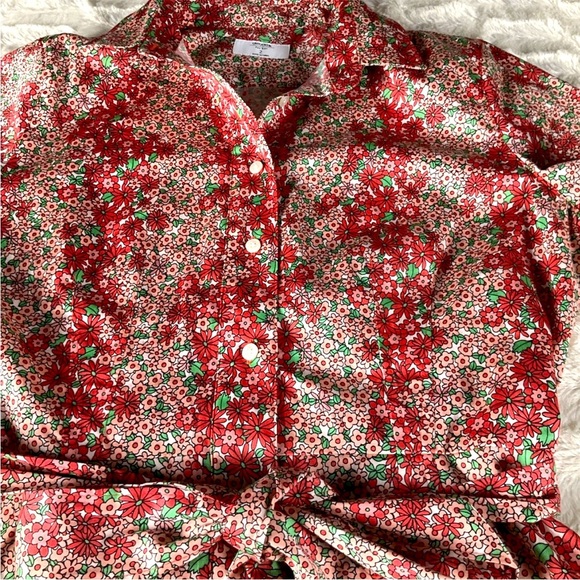Untuckit Dress Women’s Size 2 Imogen Button Up Floral Side Pockets  Shirt Dress - Picture 7 of 12